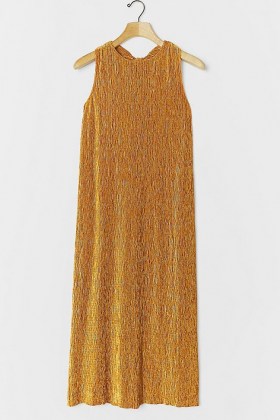 Leifsdottir Livnah Velvet Midi Dress in Copper / glamorous evening dresses - flipped