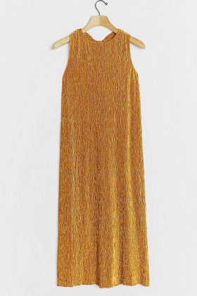 Leifsdottir Livnah Velvet Midi Dress in Copper / glamorous evening dresses