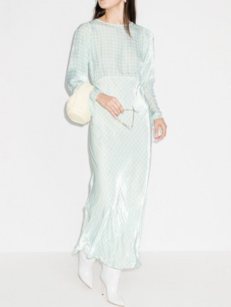 Bernadette Jane gingham maxi dress / blue and white checked dresses - flipped