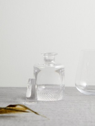 RICHARD BRENDON Diamond small crystal decanter ~ hand-cut glass decanters