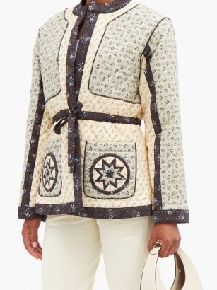 SEA Ditsy quilted cotton-blend poplin jacket ~ floral jackets - flipped