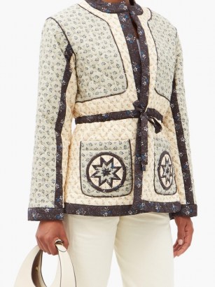 SEA Ditsy quilted cotton-blend poplin jacket ~ floral jackets