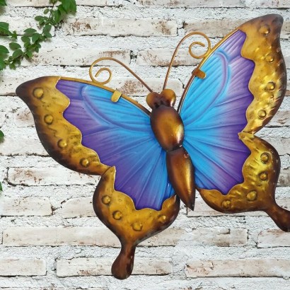 Butterfly Glass Wall Décor by East Urban Home – make your garden special