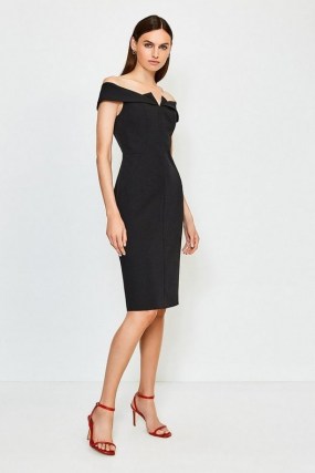 KAREN MILLEN Black Forever Bardot Dress Black / LBD / evening wardrobe essentials