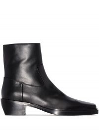 Gia Couture x Pernille Teisbaek 60mm black leather ankle boots / cuban heels