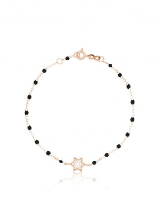 Gigi Clozeau 18kt rose gold diamond star beaded bracelet / delicate bracelets / stars / jewellery - flipped