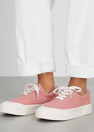 GOOD NEWS Opal pink canvas sneakers ~ chunky sole trainers ~ sport luxe footwear