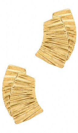 Jennifer Behr Marie Earrings / gold tone statement jewellery - flipped