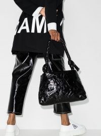 KASSL Editions Lady lacquer-finish shoulder bag | black crinkled bags