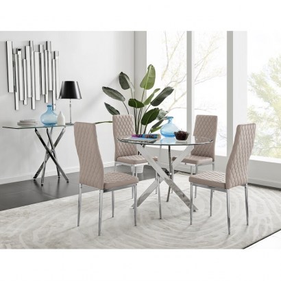 Trapp Dining Set with 4 Chairs by Metro Lane – elegant dining table - flipped