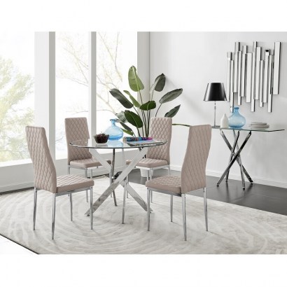 Trapp Dining Set with 4 Chairs by Metro Lane – elegant dining table