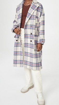 MUNTHE Lin Coat / checked coats / plaid outerwear - flipped