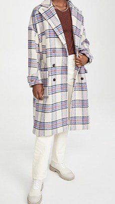 MUNTHE Lin Coat / checked coats / plaid outerwear