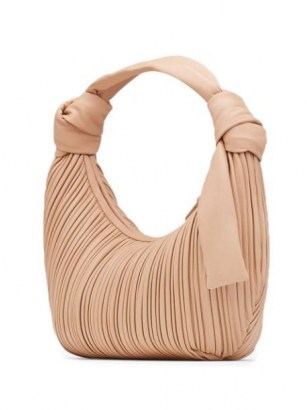 NEOUS Neptune shoulder bag / luxe plissé design handbag / pleat effect leather bags - flipped