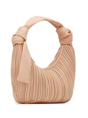 NEOUS Neptune shoulder bag / luxe plissé design handbag / pleat effect leather bags