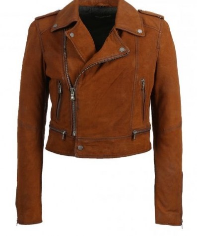 OAKWOOD Yoko Suede Biker Jacket ~ casual zip detail jackets - flipped