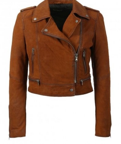 OAKWOOD Yoko Suede Biker Jacket ~ casual zip detail jackets