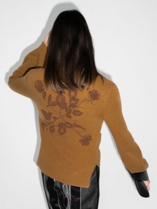 Off-White embroidered wool cardigan ~ floral back detail cardigans