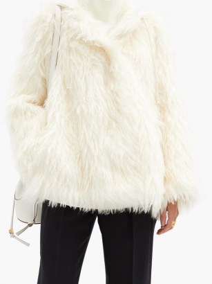 VIKA GAZINSKAYA Oversized mohair hooded coat ~ white shaggy winter coats ~ luxe outerwear