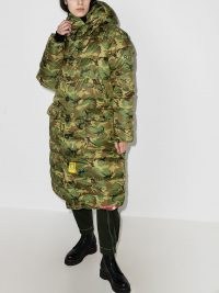 R13 x Brumal camouflage-print puffer coat / padded camo print winter coats