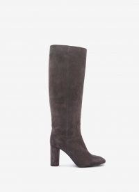 MINT VELVET Rachel Grey Knee Length Boots | classic winter footwear