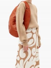 GABRIEL FOR SACH Saturno leather shoulder bag ~ slouchy cinnamon-brown bags