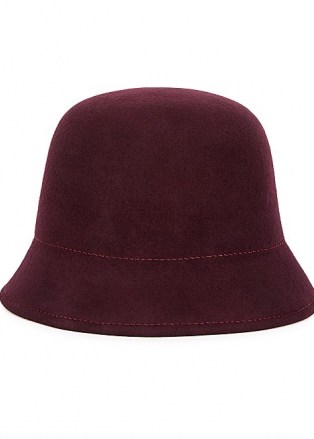 SOEUR Laurel plum felt cloche hat / autumn colours / winter hats / accessories - flipped