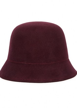 SOEUR Laurel plum felt cloche hat / autumn colours / winter hats / accessories