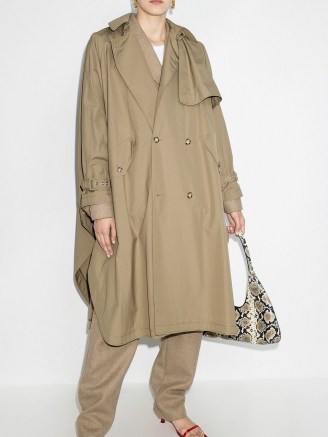 Stella McCartney Alexa trench-style cape | stylish loose fit coats - flipped