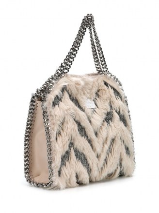 Stella McCartney small Falabella Fur-Free-Fur tote bag / cute fluffy handbag - flipped