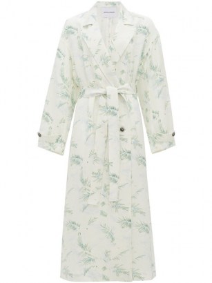 MICHELLE WAUGH The Jany double-breasted fern-print trench coat | elegant printed coats