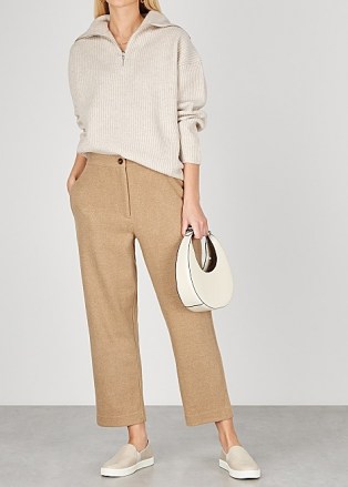 VINCE Camel cropped straight-leg trousers - flipped