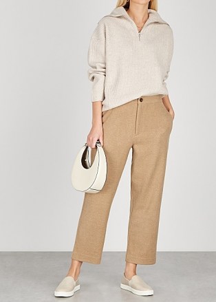 VINCE Camel cropped straight-leg trousers