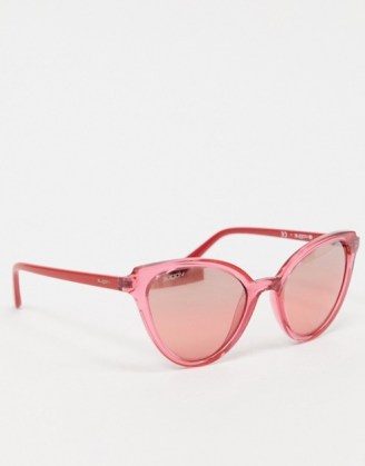 Vogue cat eye sunglasses in pink | retro sunnies | vintage look eyewear - flipped
