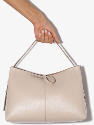 Wandler medium Ava tote bag / oyster-beige leather handbags / chic bags