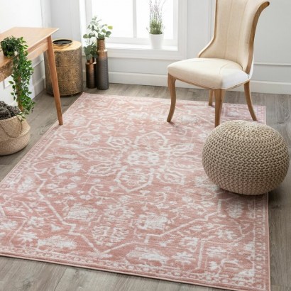 Dazzle Power Loom Pink/White Rug by Well Woven – style your floor - flipped