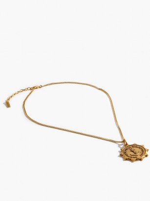SAINT LAURENT Anchor-medallion necklace / sea inspired necklaces / nautical pendants / anchors - flipped