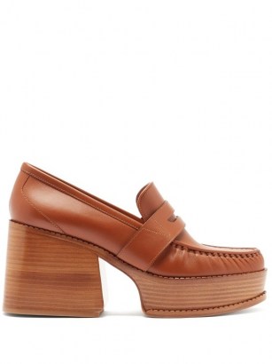 GABRIELA HEARST Augusta leather penny loafers | retro platform loafer