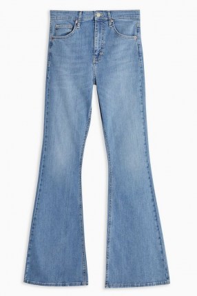 Topshop Bleach Wash Jamie Flare Skinny Jeans | denim flares