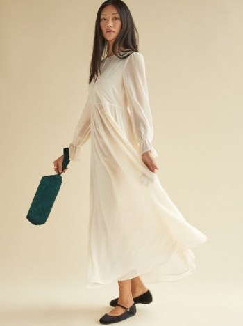 Reformation Chive Dress in Ivory ~ floaty romantic oversized dresses