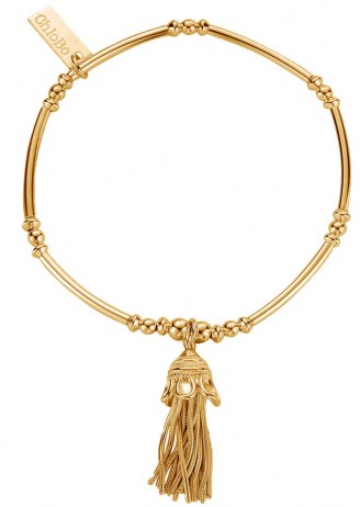 CHLOBO DIDI TASSEL BRACELET – GOLD / beaded and tasseled bracelets / boho jewellery