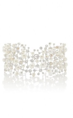 Anabela Chan Constellation 18K White Gold Vermeil Pearl, Diamond Choker / statement chokers