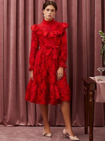 sister jane Cherry Floral Midi Dress ...