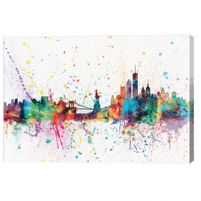 ‘New York City, New York, USA’ Graphic Art on Wrapped Canvas by East Urban Home – wall art – wall decor - flipped