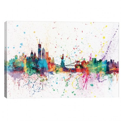‘New York City, New York, USA’ Graphic Art on Wrapped Canvas by East Urban Home – wall art – wall decor