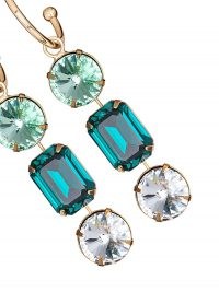 Jennifer Behr Harriet hoop earrings / coloured crystal drops