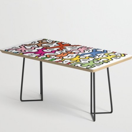 Homage to Keith Haring Acrobats II Coffee Table by vintage hub – style out your home - flipped