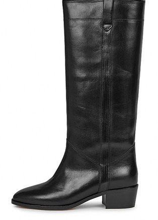 ISABEL MARANT Mewis 50 black leather knee-high boots ~ classic winter footwear - flipped