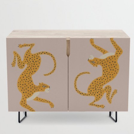 Leopard Race – pink Credenza by Megan Galante – just love this super styish design - flipped