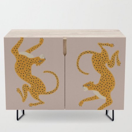Leopard Race – pink Credenza by Megan Galante – just love this super styish design